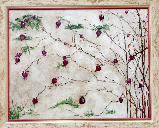 el invierno de las rosas Oil Canvas Floral Painting