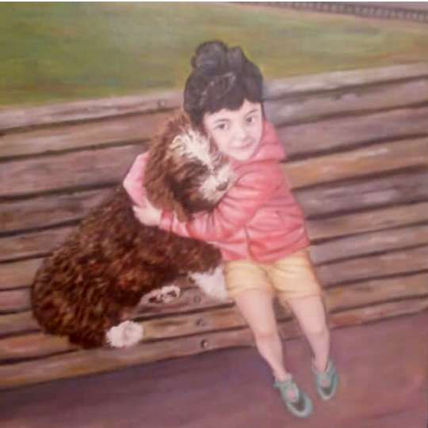 Dominga y su perro,...
