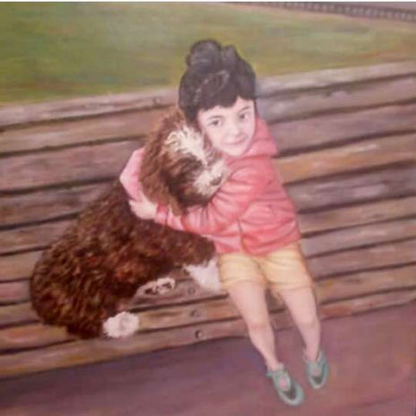 Dominga y su perro,...