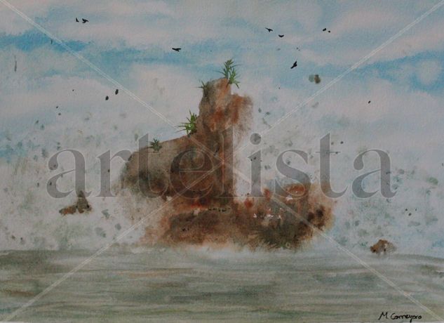 Rompeolas Watercolour Paper Marine Painting