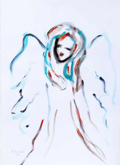 Angel Acrylic Paper Figure Painting