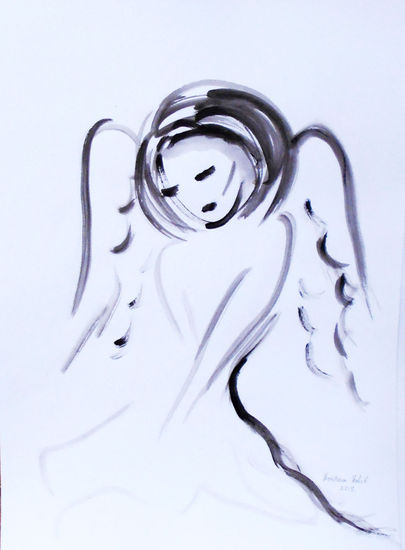 Angel Acrylic Paper Figure Painting