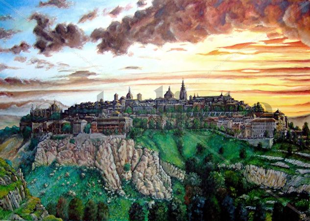 El Amanecer en Toledo Oil Paper Landscaping