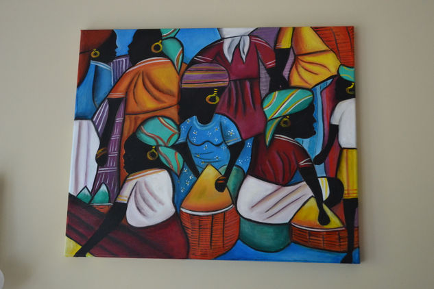 Mercado africano Oil Canvas Others