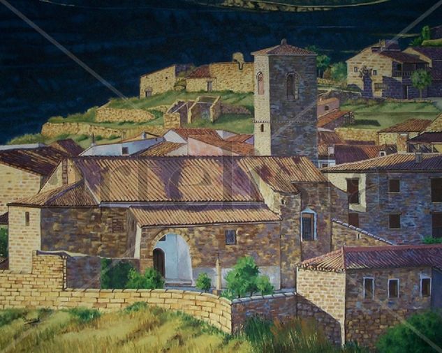 IGLESIA SAN FELICES (SORIA) Oil Canvas Landscaping