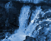 Cascada en azul