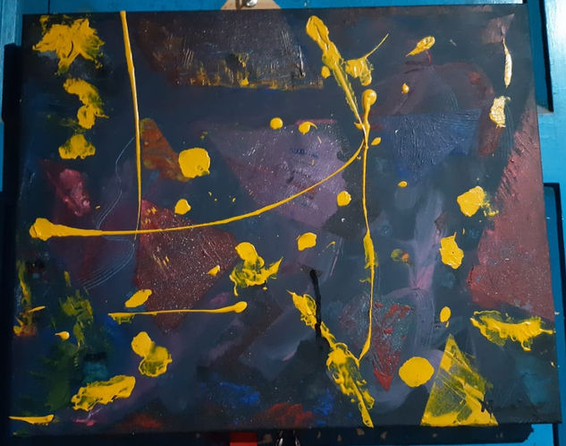 Amarillo en la galaxia Acrylic Canvas Others