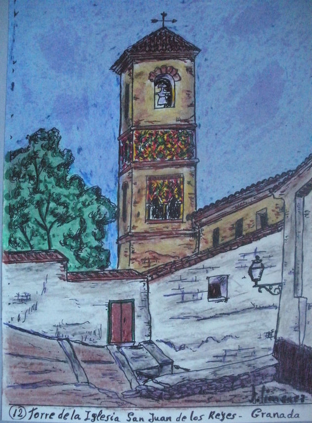 Granada en color-12-Torre de la Iglesia San Juan de los Reyes