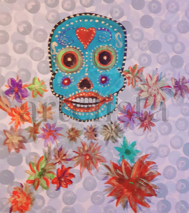 Calavera flotando
