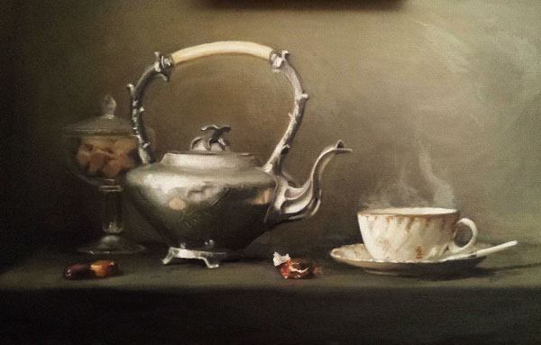 Teapot Oil Canvas Still Life Paintings