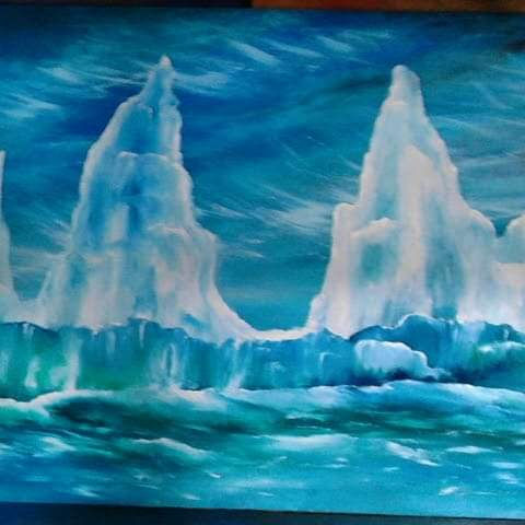 portal de hielo Óleo Lienzo Paisaje