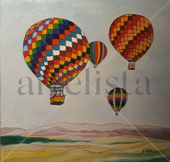 GLOBOS DE CAPPADOCIA TURQUIA Acrílico Lienzo Paisaje