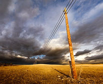 Campo con postes