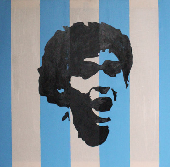 maradona Acrílico Lienzo Retrato