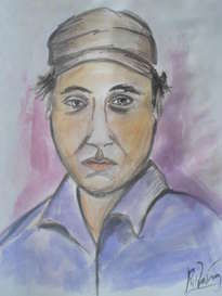 autorretrato, año 2005, constitución, chile. Watercolour Paper Portrait