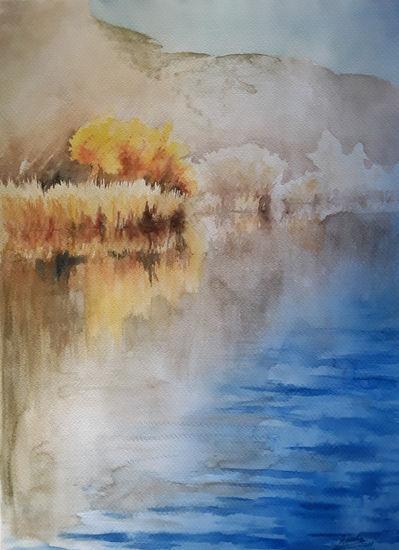 Laguna del Campillo Watercolour Paper Landscaping