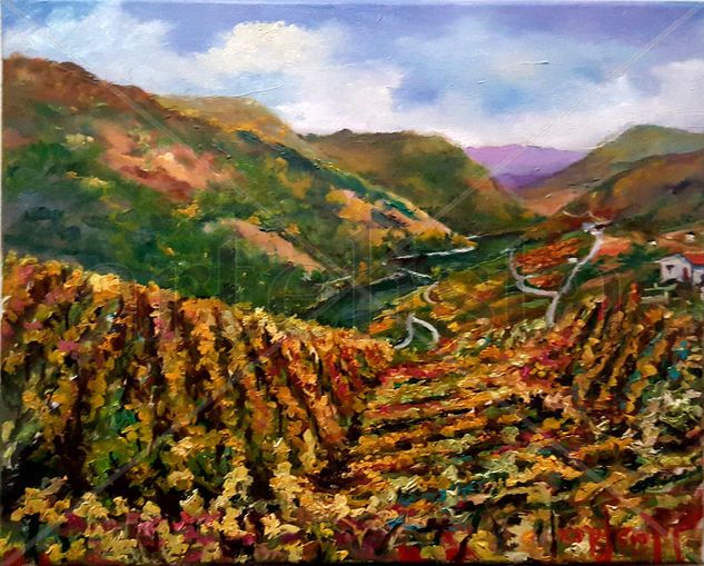 Otoño en Ribeira-VENDIDA Oil Canvas Landscaping