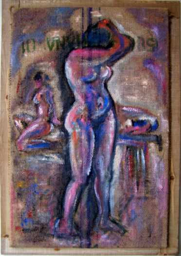 BAÑOS TURCOS Acrylic Textile Nude Paintings