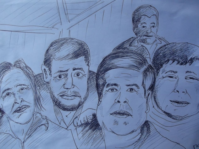 amigos scout croquis, año 2016 constitución, chile. Pencil