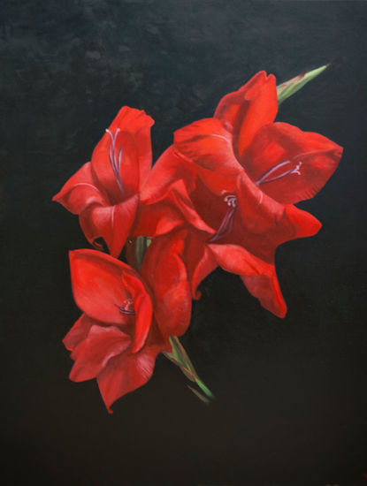 Gladiolo Oil Canvas Floral Painting