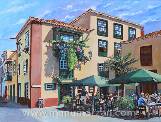 La Placeta. Santa Cruz de La Palma Oil Canvas Landscaping