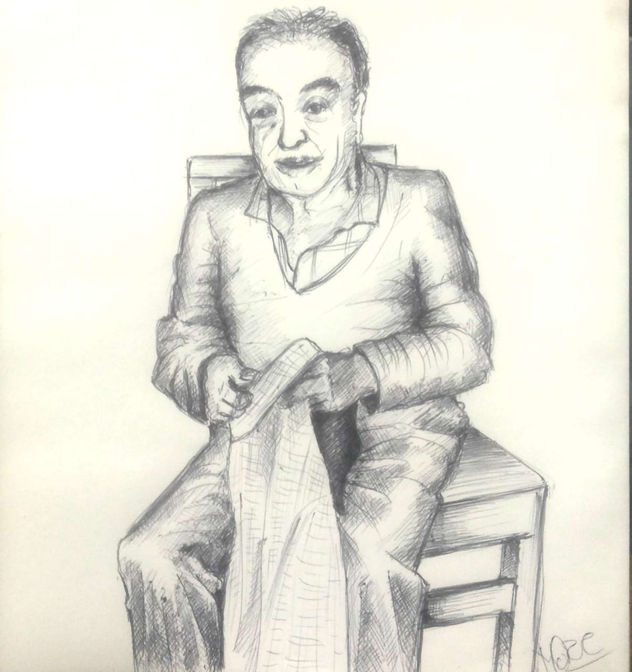 Retrato de Federico Rodriguez, año 2018, constitución, chile.