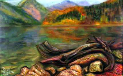 Atardecer en el lago