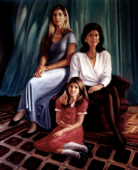 Familia Oil Canvas Portrait