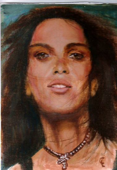 Retrato-1 Oil Textile Portrait