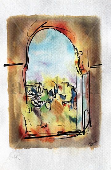 LA ALHAMBRA DESDE LA VENTANA Watercolour Paper Landscaping