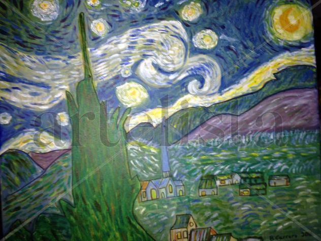 Noche estrellada by Blanca Carrero estudio Van gogh