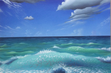 Olas de mar en el...