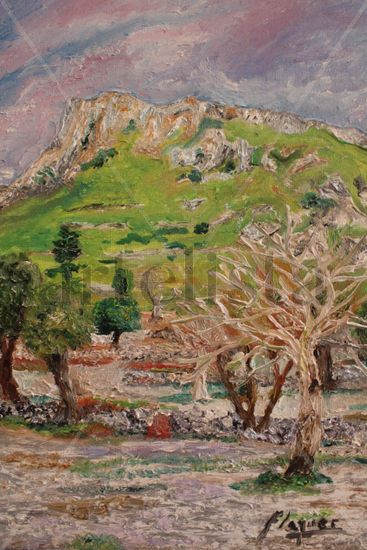 Campo mallorquín Oil Canvas Landscaping