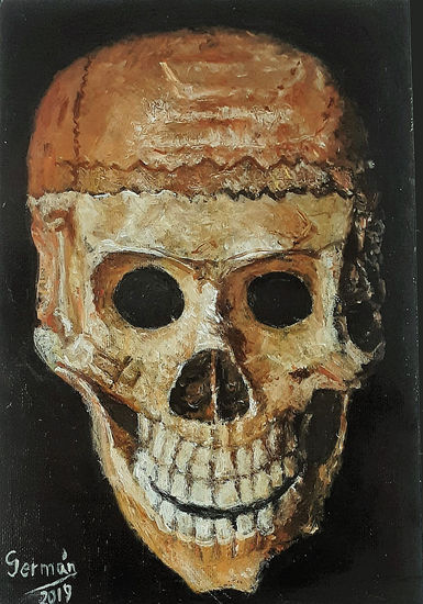 calavera Óleo Lienzo Figura