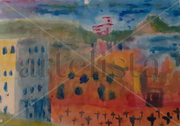 cementerio Watercolour Paper Landscaping