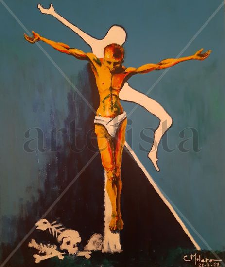 Cristo Acrylic Canvas Figure Painting