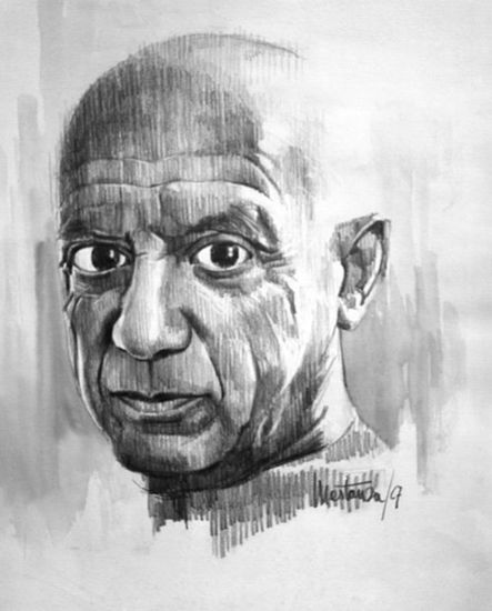 Retrato de Pablo Picasso Mixed Media