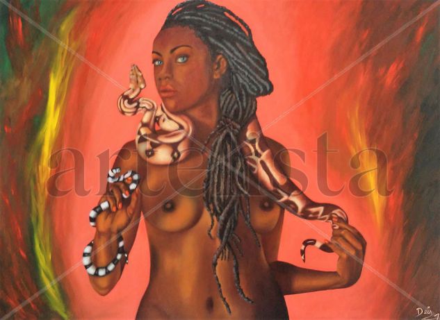 Eva Negra Oil Canvas Figure Painting