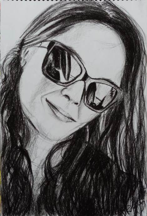 retrato de karen , año 2016, constitución, chile.