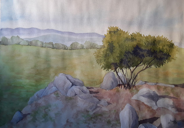 Manzanares del Real Watercolour Paper Landscaping