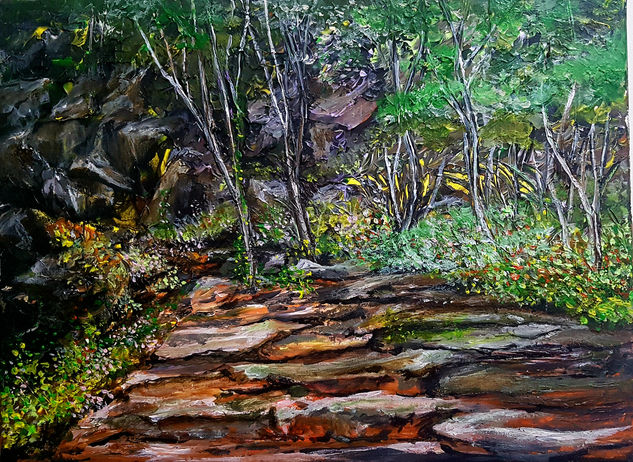 Camiño  fraga da ronda Acrylic Canvas Landscaping