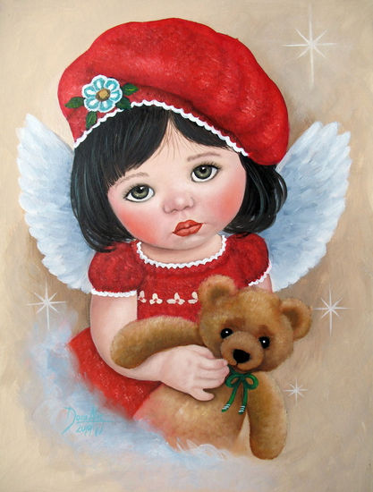 Angel de Navidad 8 Oil Canvas Figure Painting