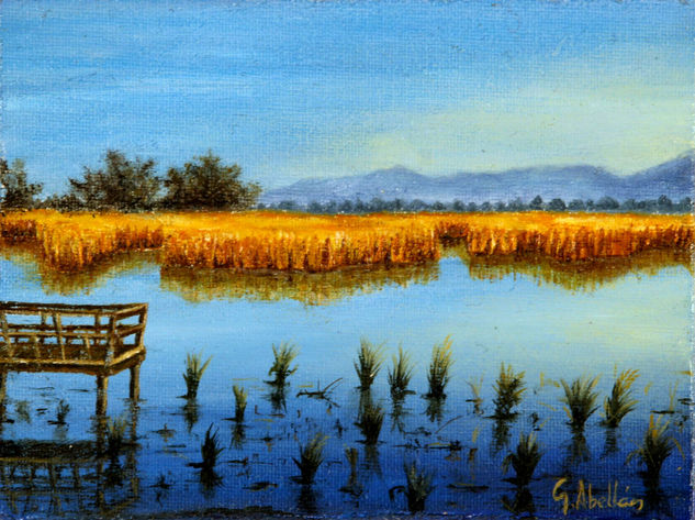 ALBUFERA I Óleo Tabla Paisaje