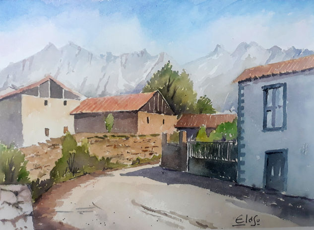 MOGROVEJO. PICOS DE EUROPA Watercolour Paper Landscaping