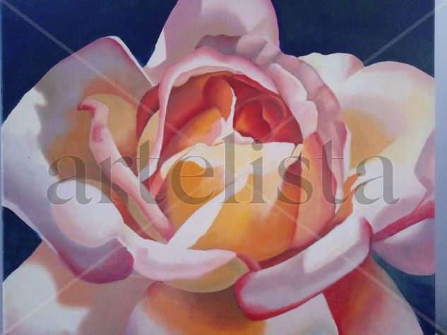 ROUSE Oil Canvas Floral Painting