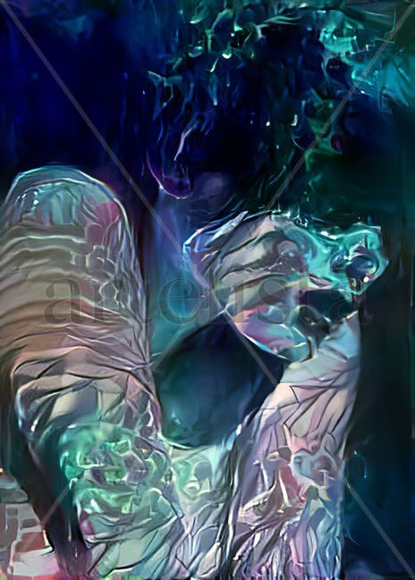 Reflection of sea bass