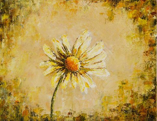 MARGARITA Oil Panel Floral Painting