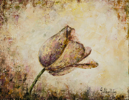 TULIPAN Oil Panel Floral Painting