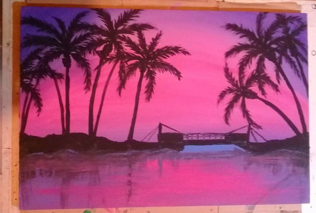 beach Acrylic Panel Landscaping