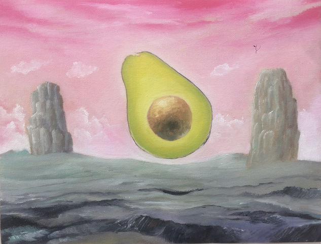 ancient avocado Oil Canvas Landscaping